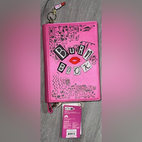 Loungefly Pink Burn Book Crossbody Bag - Picture 3 of 6